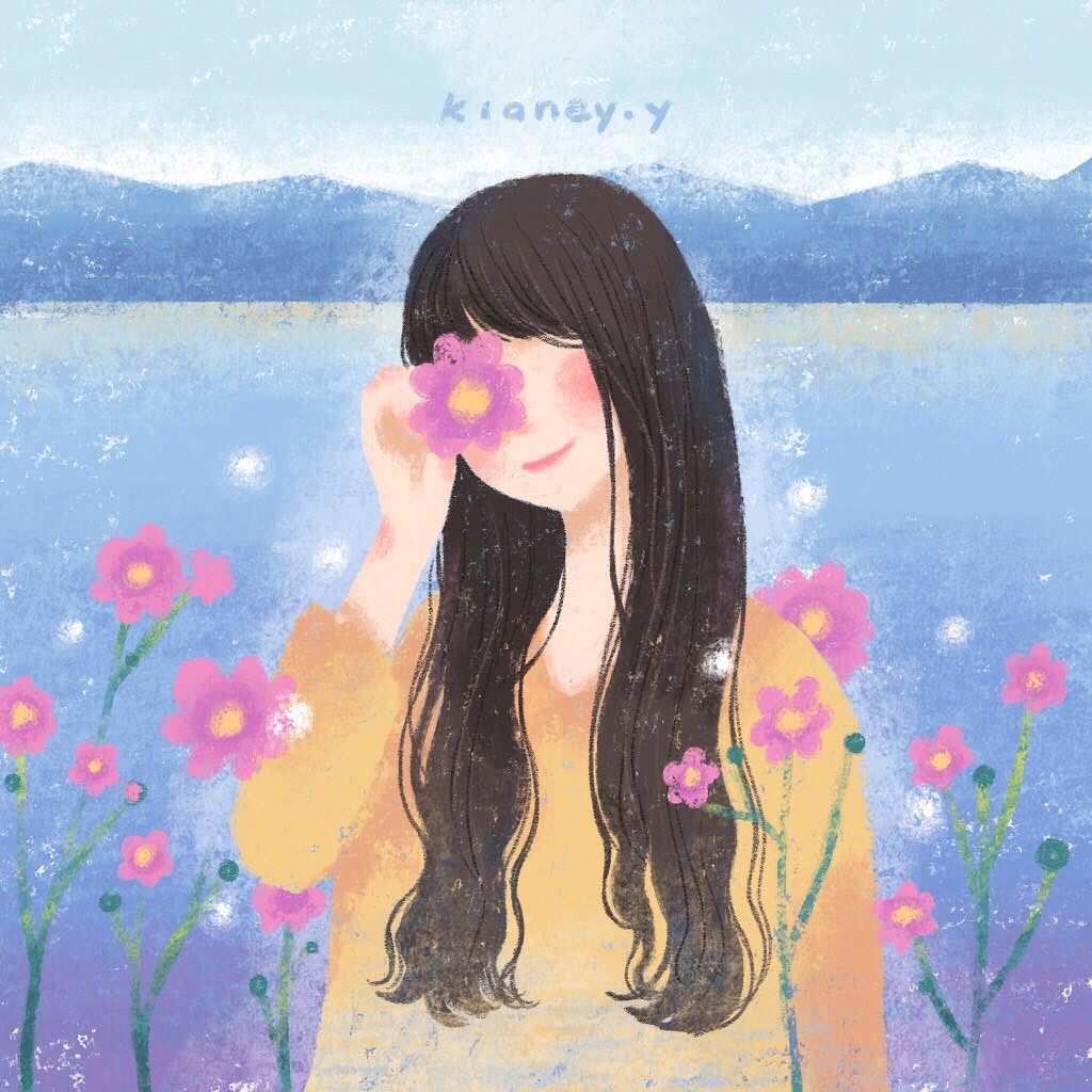 一个在旅游的女孩,这个风景真的很美