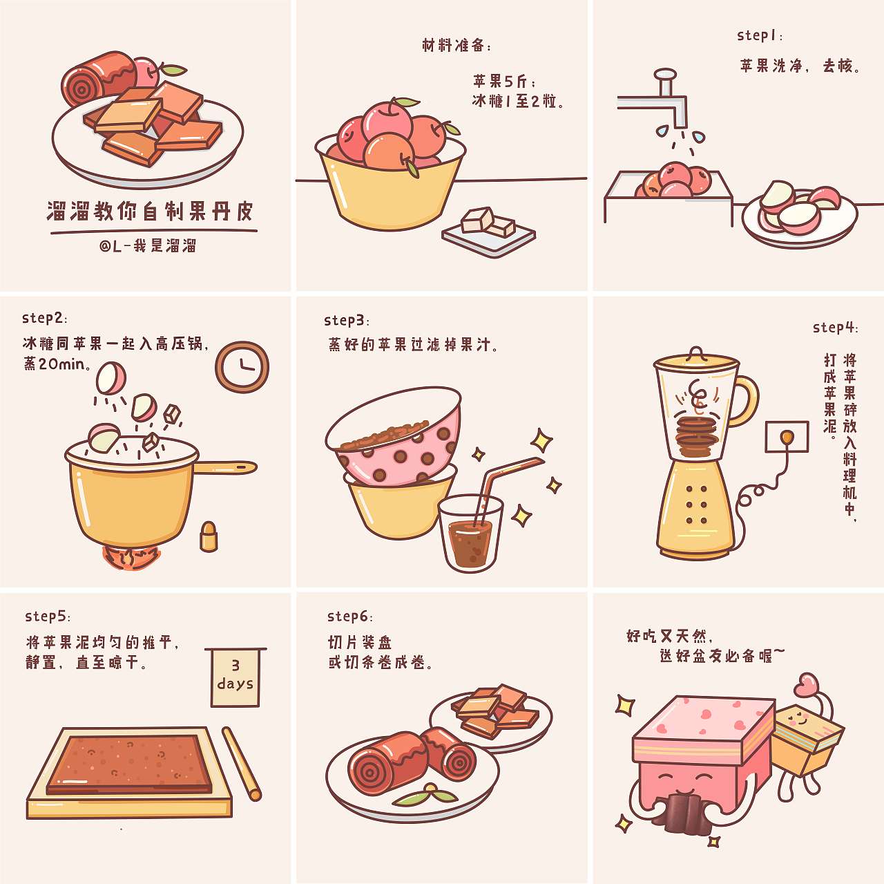 溜溜教你自制果丹皮