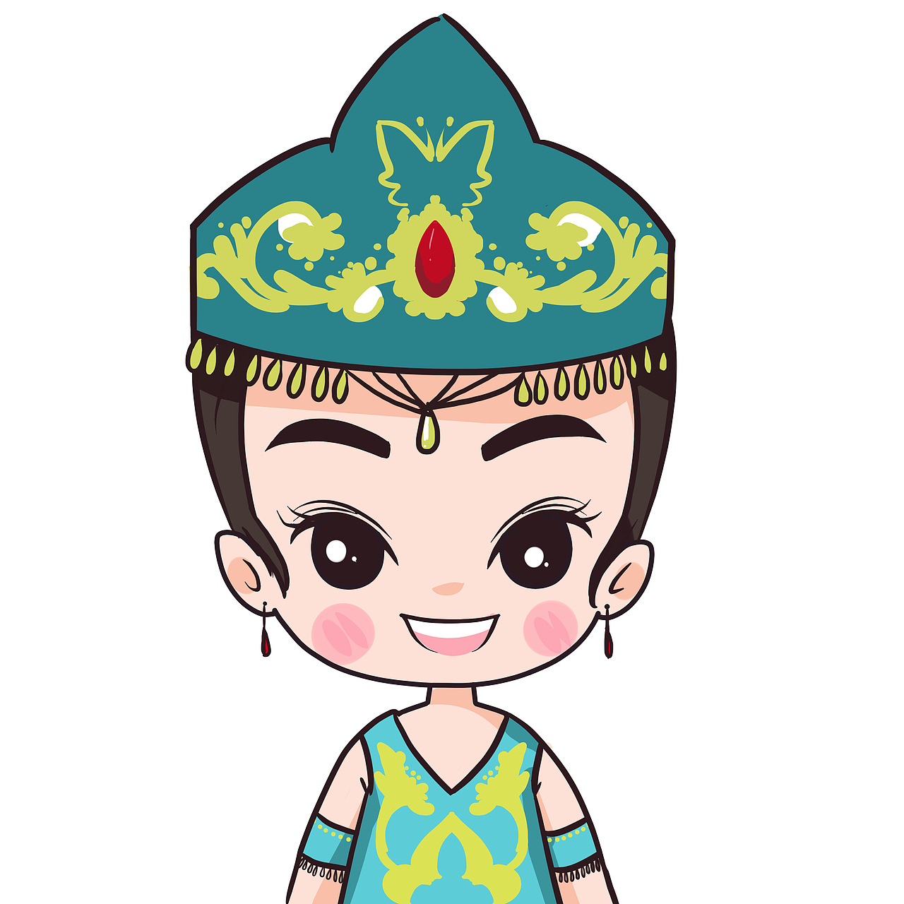 新疆世居少数民族q版形象设计