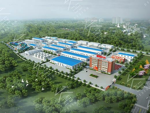厂区、社区鸟瞰效果表现