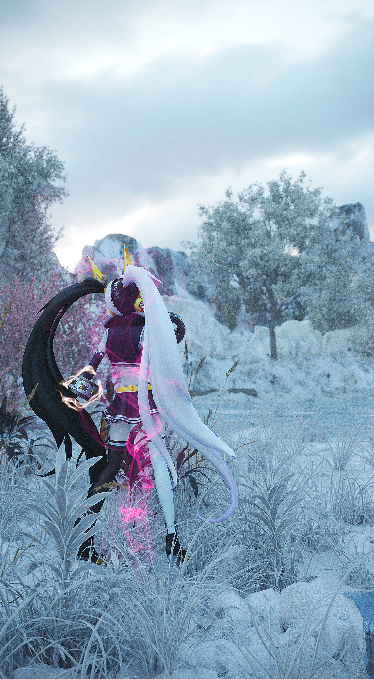 CG 《寒夜孤雪》（图ZMjg3MDgzNDI4） - 其他空间 - 站酷设计师IF艺术原创素材 - 站酷ZCOOL