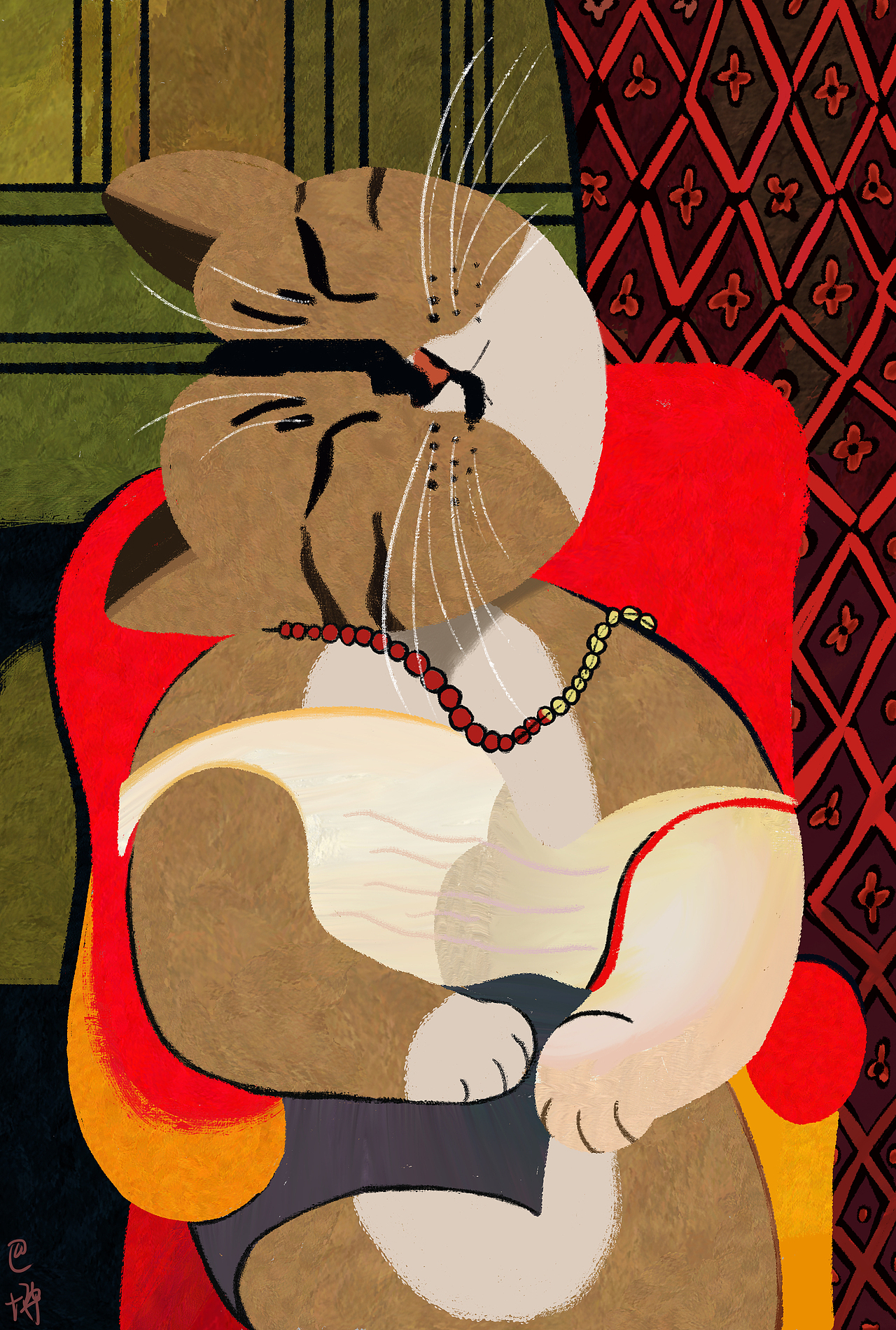 世界名画泰英俊系列|插画|创作习作|巴博_原创作品-站酷zcool