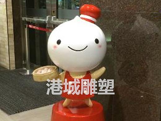 包子店铺IP形象吉祥物玻璃钢包子卡通人偶雕塑定制厂家