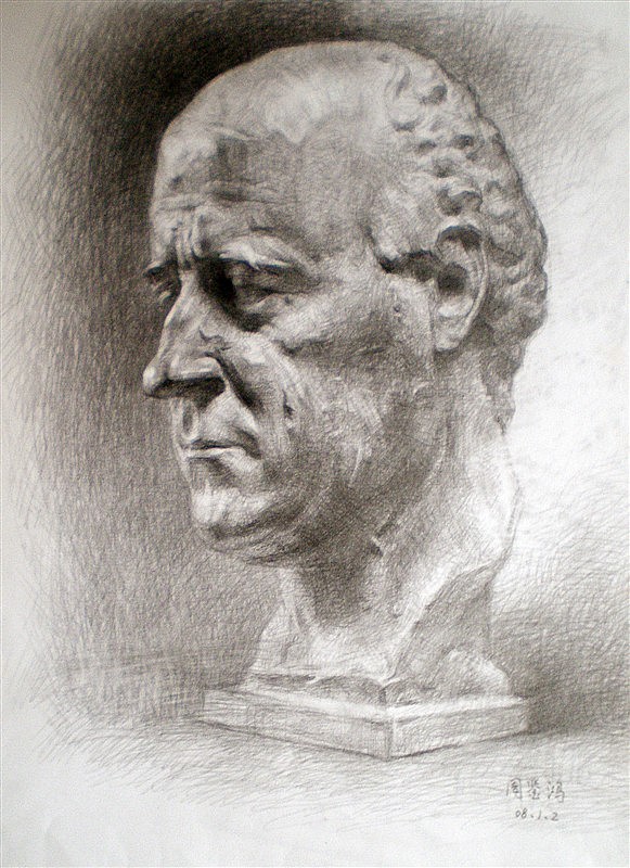 以前的素描作品（图ZNTgzMTk0MjA=） - 绘画 - 站酷设计师周鉴鸿_雕塑原创素材 - 站酷ZCOOL