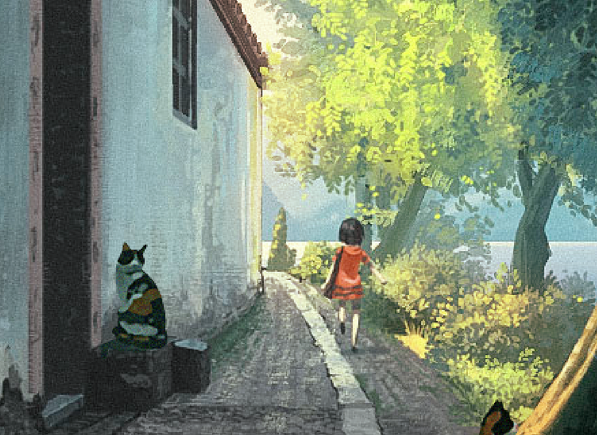 放学的路（图ZMTU1NDM3NTUy） - 创作习作 - 站酷设计师梨花湾原创素材 - 站酷ZCOOL