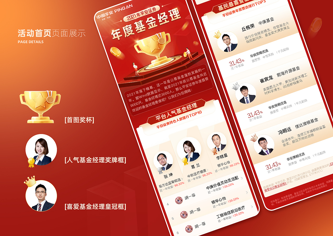 平安基金 | 年度基金经理评选专题（图ZMjk0Mzk3NTMy） - 运营设计 - 站酷设计师卷卷Oo原创素材 - 站酷ZCOOL
