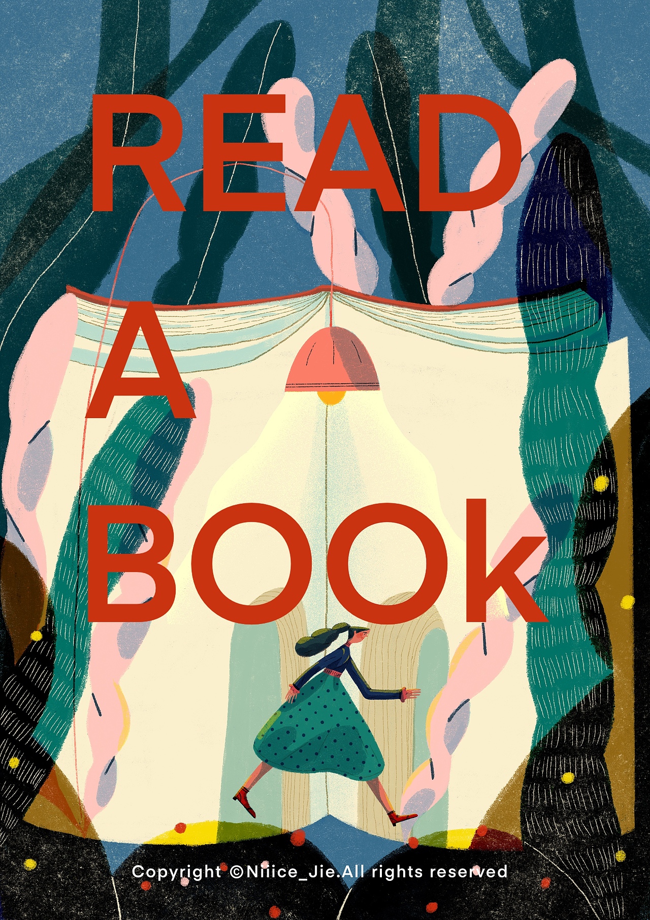 《READ A BOOK》原创系列插画（图ZMzc5ODQwOTcy） - 创作习作 - 站酷设计师尼尼米斯原创素材 - 站酷ZCOOL