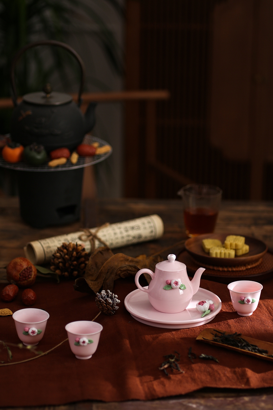 海棠花女神茶具