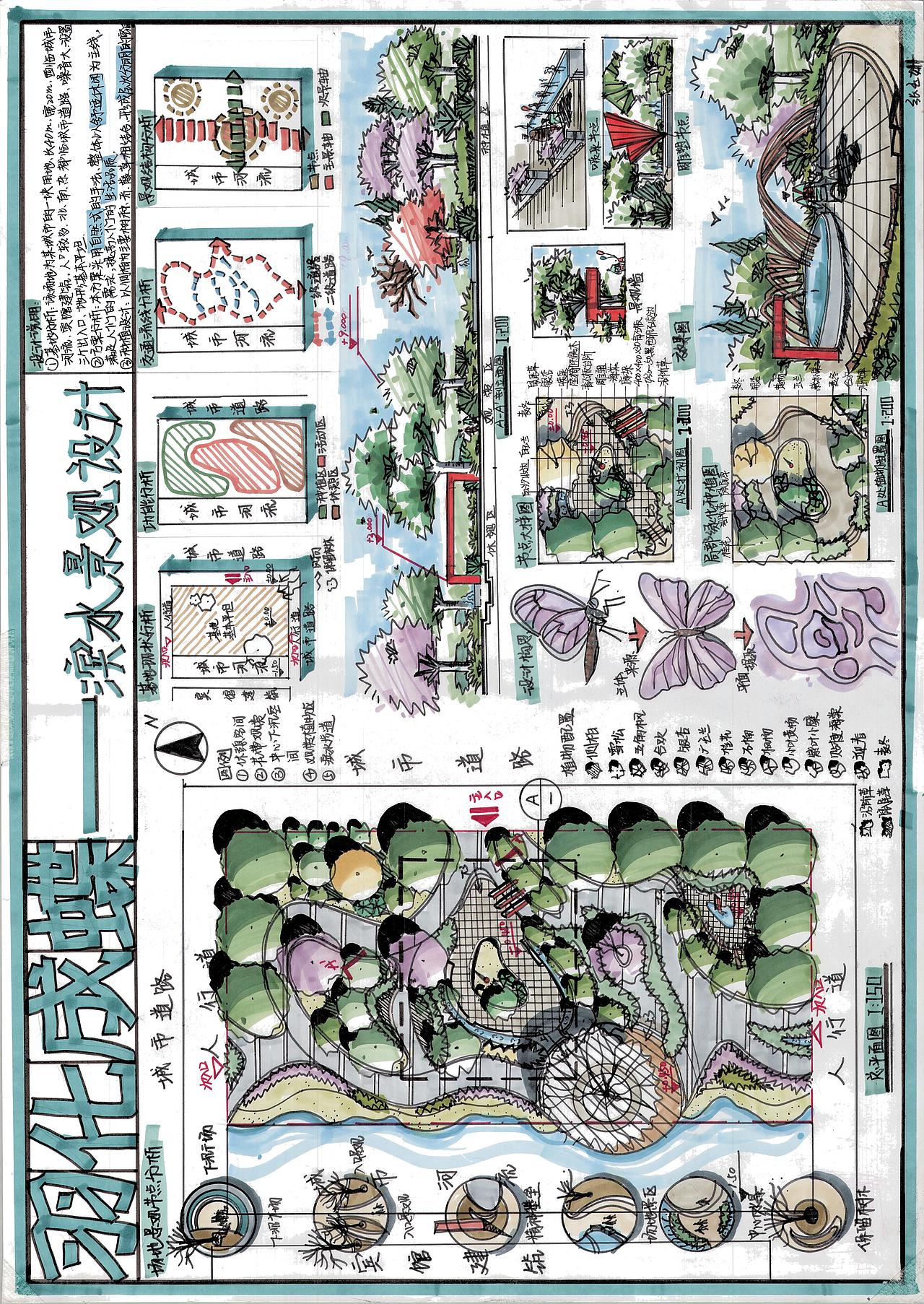 景观快题（图ZMjc5MDU4Mzk2） - 景观设计 - 站酷设计师大禹手绘00学长原创素材 - 站酷ZCOOL