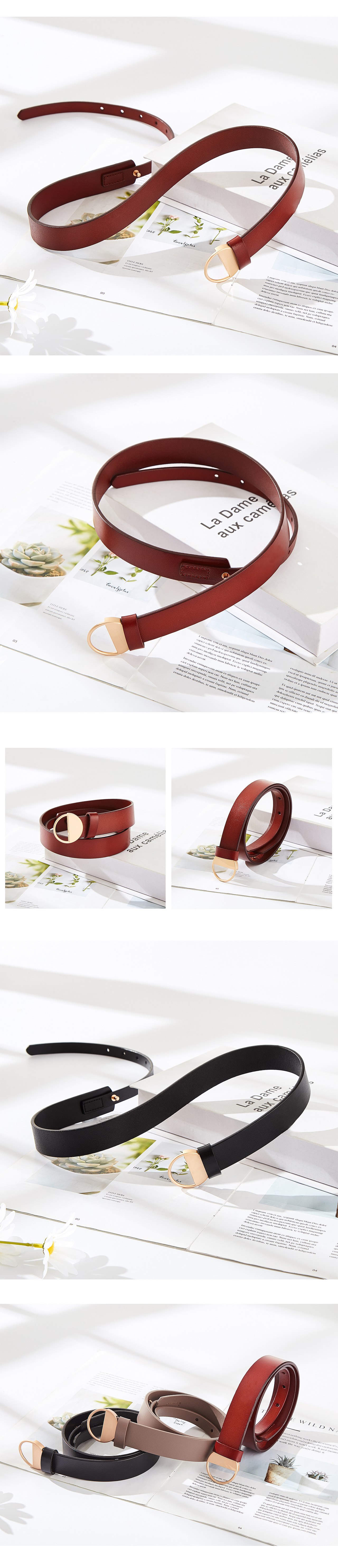 皮带拍摄 平铺摆拍腰带 创意组合图 电商静物摄影