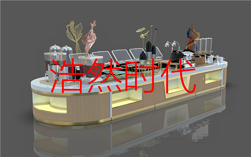 实木自助餐台设计