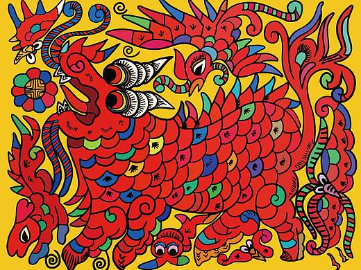 矢量麒麟图腾