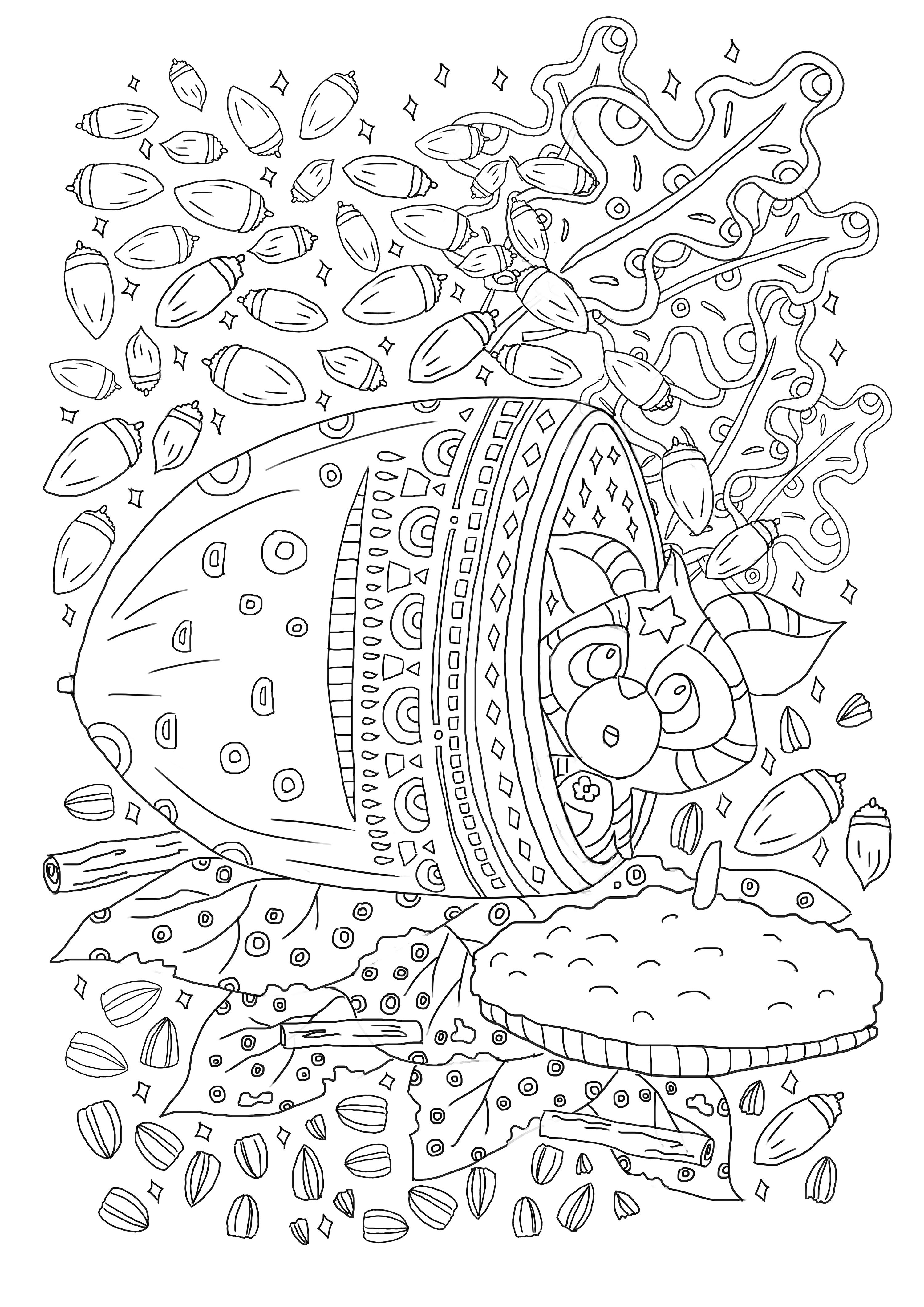 装饰插画填色本设计 线稿合集