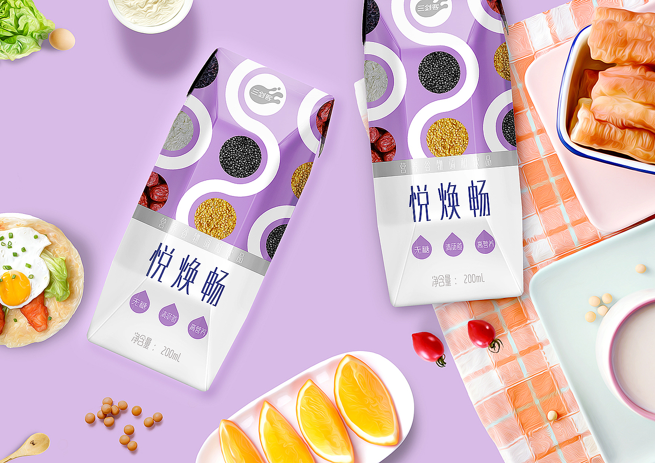 谷物牛奶饮品（图ZMTg2NTI3MjQ0） - 包装 - 站酷设计师本质品牌设计原创素材 - 站酷ZCOOL