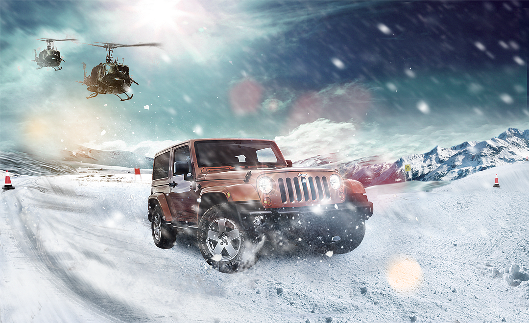 雪地越野车合成练习