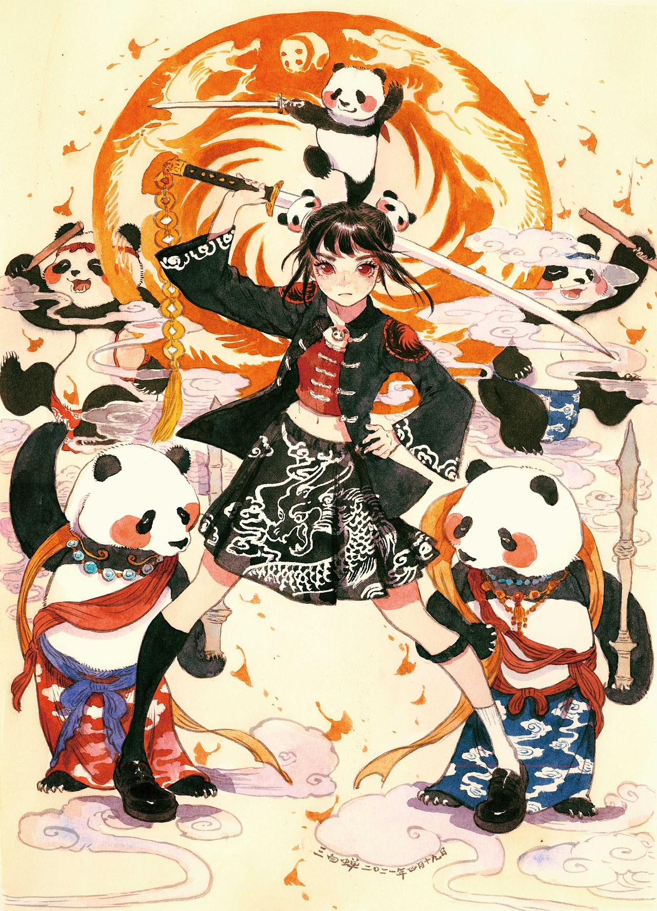 泛灵-水墨国风动物拟人画集（图ZMjg0NzQ3OTYw） - 艺术插画 - 站酷设计师三白蝉原创素材 - 站酷ZCOOL