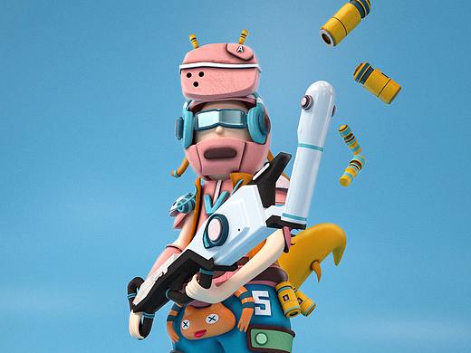c4d C4D海报 C4D卡通 C4D人物 C4D练习