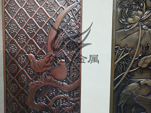 仿古铜雕花屏风 铝板镂空花格屏风 拒绝千篇一律
