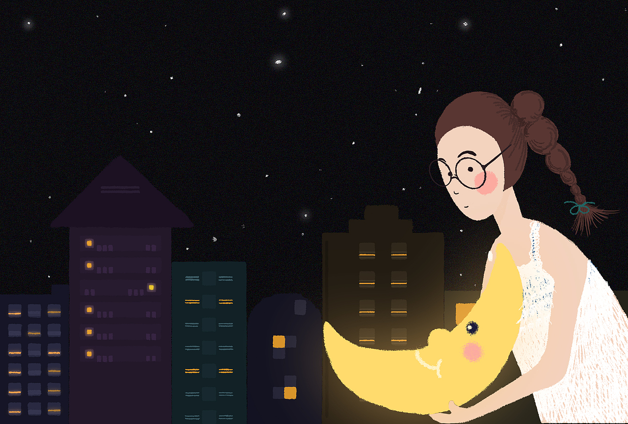 带着月亮 来到你的城市（图ZOTc2MzI4NTI=） - 创作习作 - 站酷设计师uly_smile原创素材 - 站酷ZCOOL