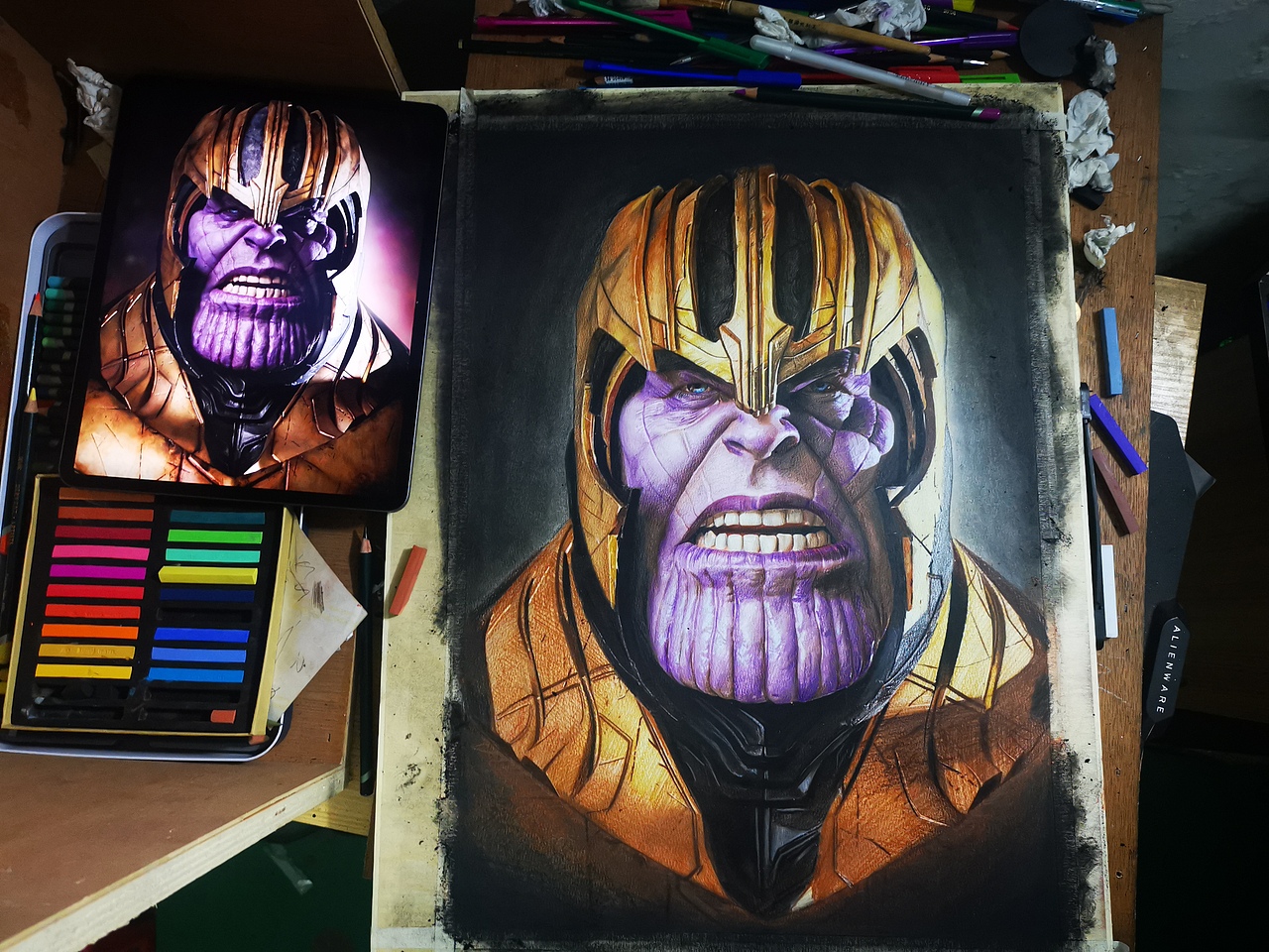 灭霸|纯艺术|绘画|苏宜玖_原创作品-站酷zcool