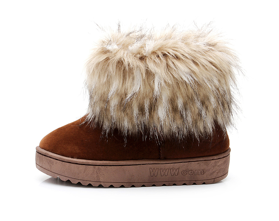 雪地靴学生棉鞋棉靴女靴店主实物拍摄靴子 毛毛靴中筒靴长筒靴实物拍摄 模特拍摄