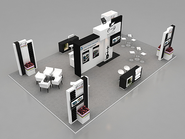 小展位3D设计效果图