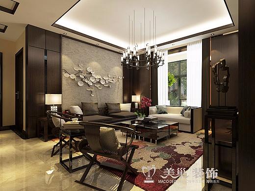 郑州凯旋城115平四室两厅简欧风格装修效果图