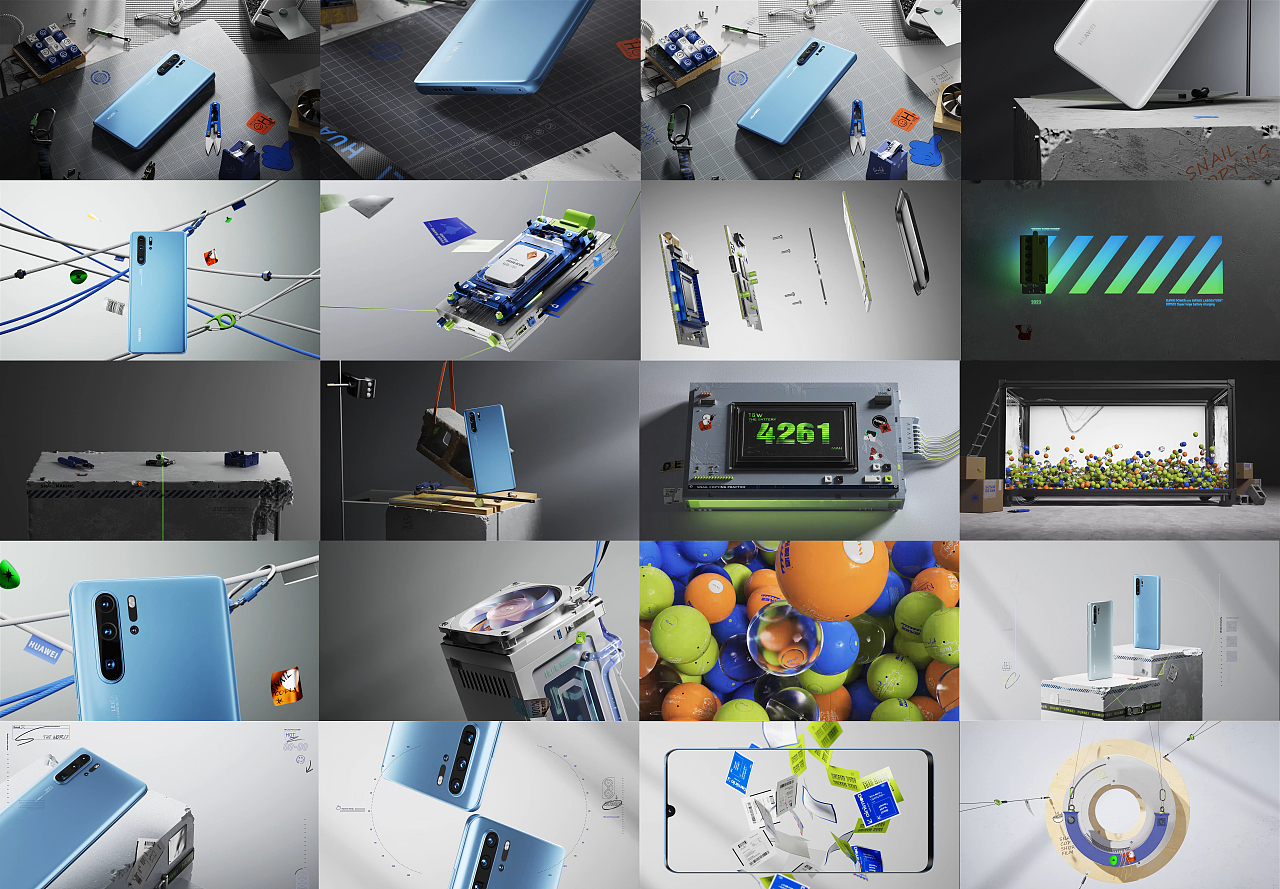 C4D动态学蜗牛-华为P30动态临摹（图ZMzM5MTA0ODA4） - 动画/影视 - 站酷设计师C4D杨帆原创素材 - 站酷ZCOOL
