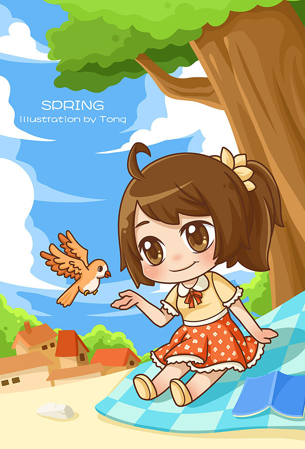 【许小瞳原创】春夏秋冬四季款明信片套装（图ZMTg4NzcyMDg=） - 商业插画 - 站酷设计师许小小小瞳原创素材 - 站酷ZCOOL