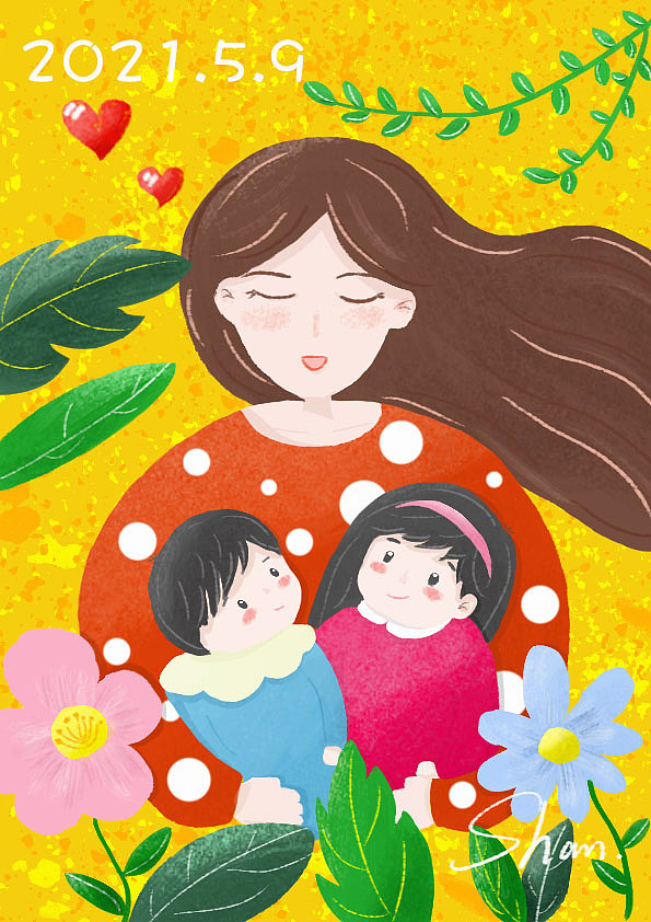 母亲节插画