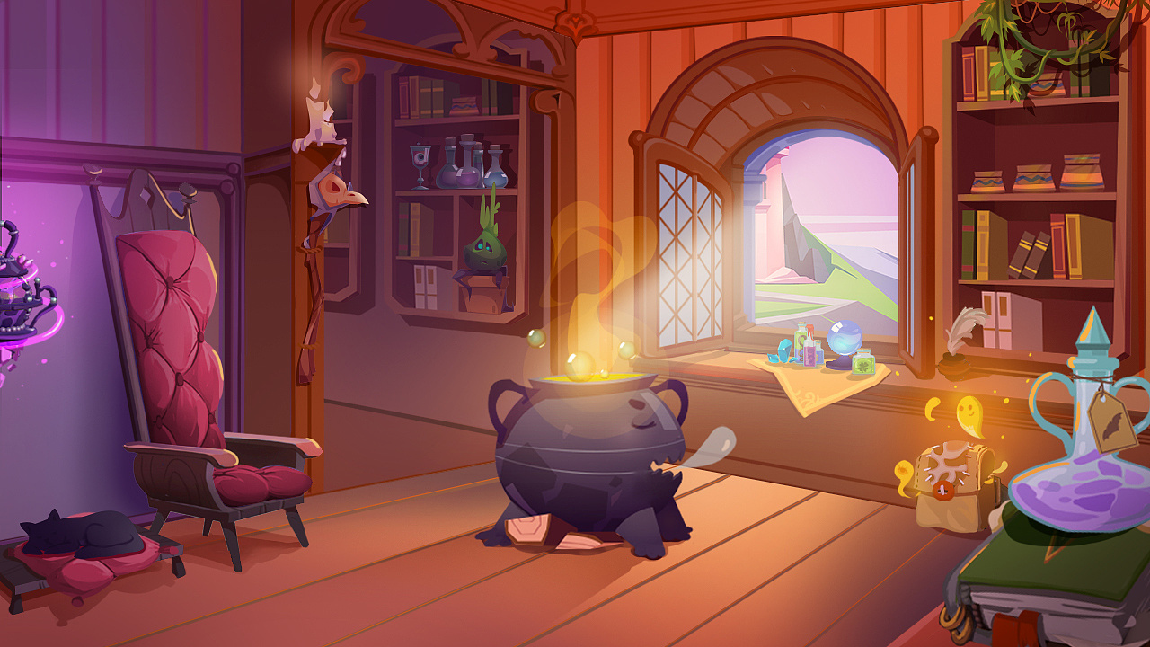 儿童向场景原画