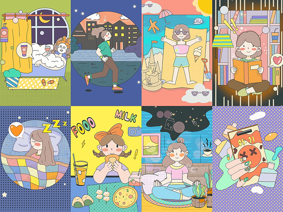 《周末治愈的那些小事儿》（图ZMzUxMTM2NTk2） - 移动端网页 - 站酷设计师一颗小小曦原创素材 - 站酷ZCOOL