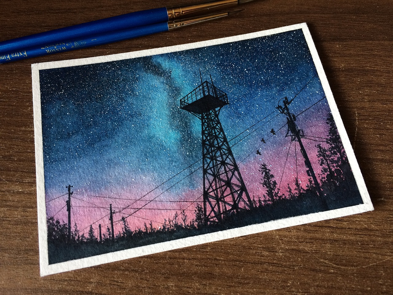 每夜星辰 142 电线杆什么的（图ZOTAwNjE4NDA=） - 绘画 - 站酷设计师八艘飞原创素材 - 站酷ZCOOL