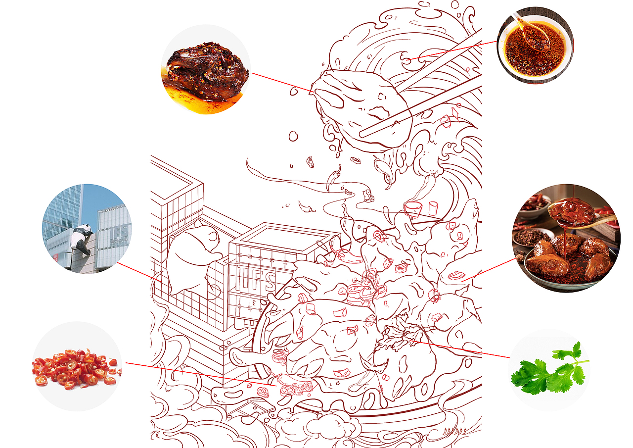 四川小吃-麻辣兔头包装