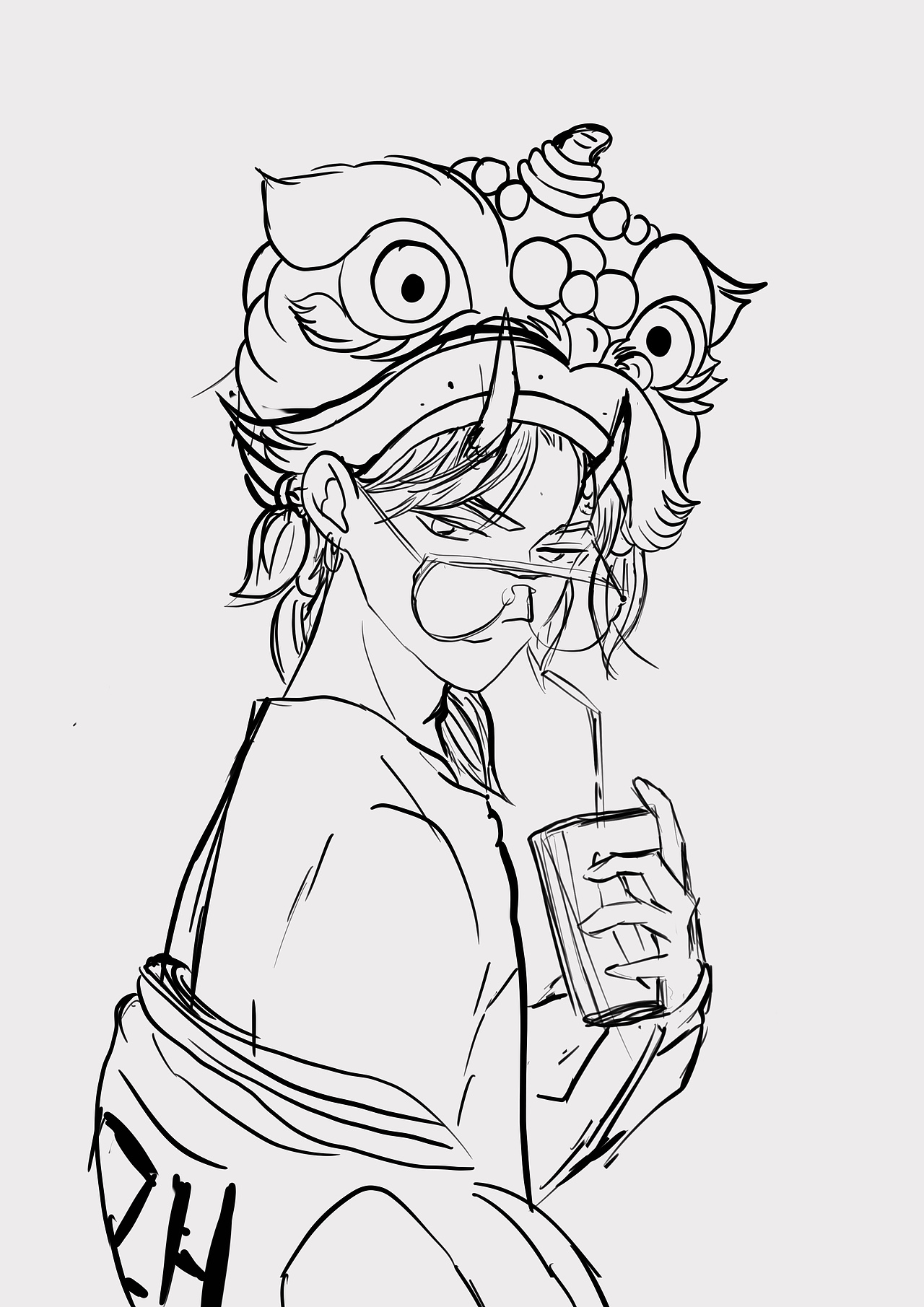 老凶贺岁（图ZMTkzMDc2NTA4） - 创作习作 - 站酷设计师呼延建勋原创素材 - 站酷ZCOOL