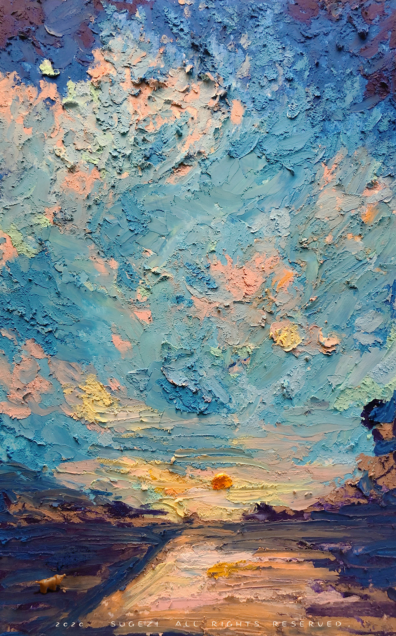 苏格子油画棒涂鸦风景花卉篇