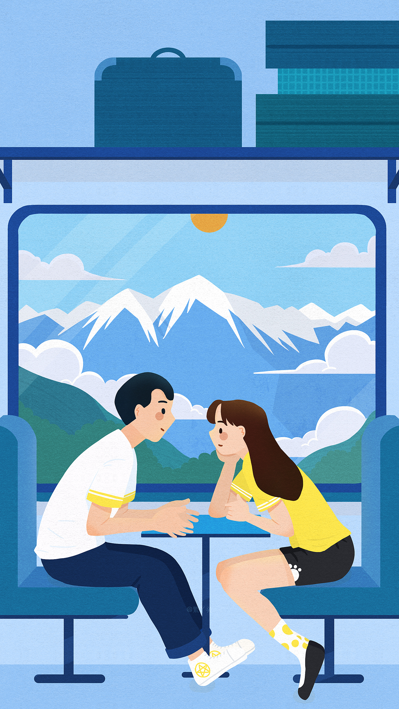 陪伴|插画|商业插画|繁丫头_原创作品-站酷zcool