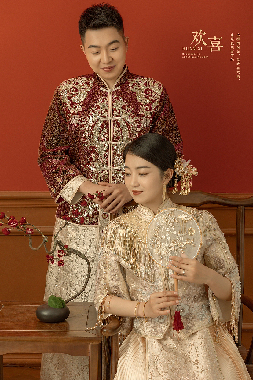 新中式婚纱照 一瞥一笑，一举一动皆是温柔。（图ZMzI0ODA2MDQ0） - 人像摄影 - 站酷设计师麦格映画原创素材 - 站酷ZCOOL