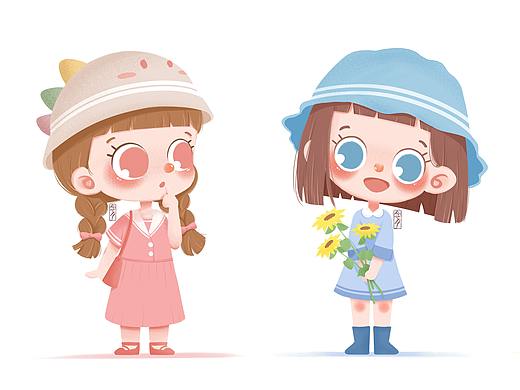清新风格的小女孩