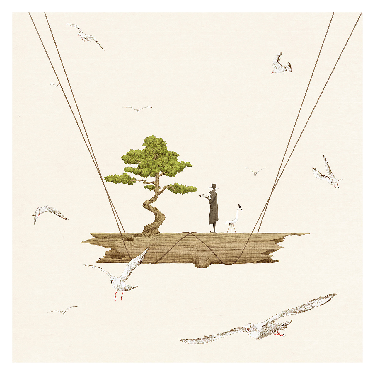 《白昼》闲画杂诗 司南+北畤（图ZNjA4MjUwMjg=） - 艺术插画 - 站酷设计师司南_燕春山原创素材 - 站酷ZCOOL
