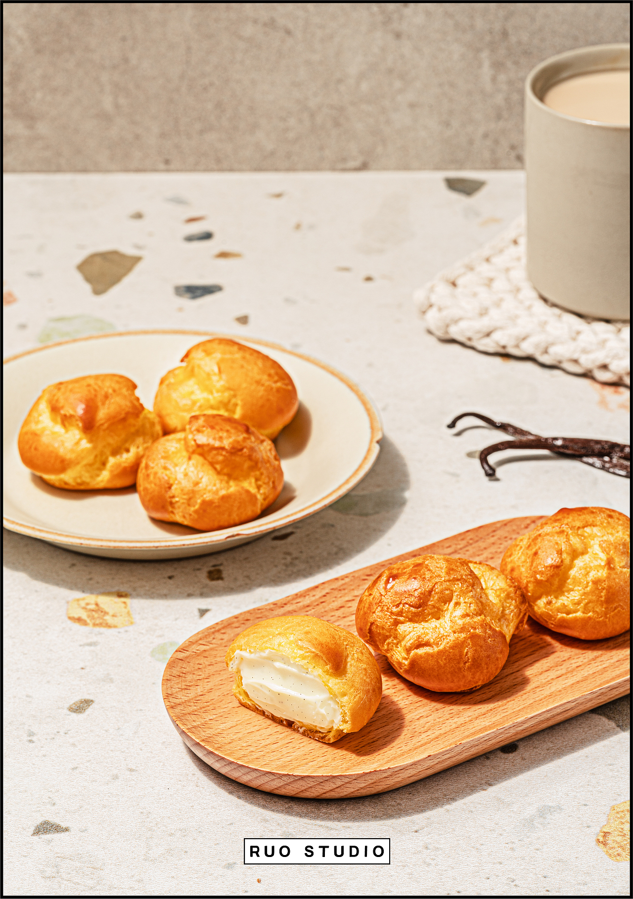 食物摄影 西树迷你雪冰激凌泡芙