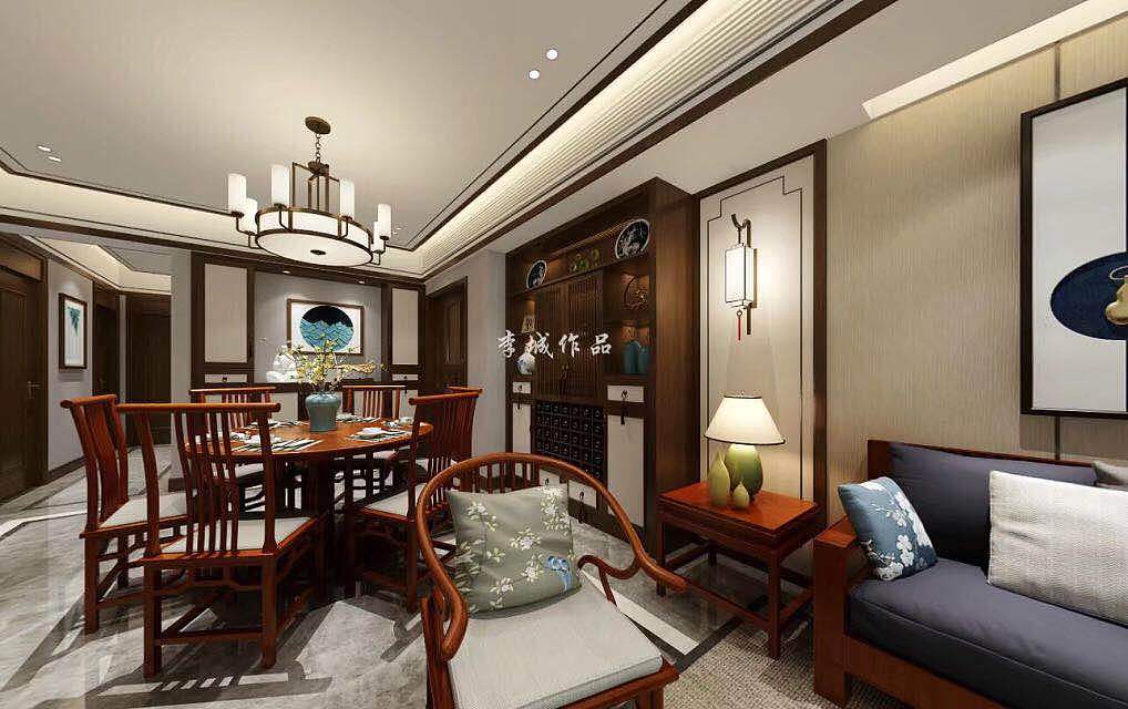 俊峰香阁里拉现代中式新中式装修设计案例-远景装饰（图ZOTg3NTA0NjA=） - 家装设计 - 站酷设计师子平设计home原创素材 - 站酷ZCOOL