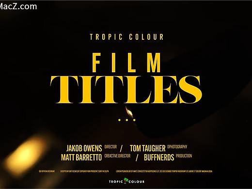 20组创意史诗电影文字标题排版视觉设计Tropic Colour Film Titles