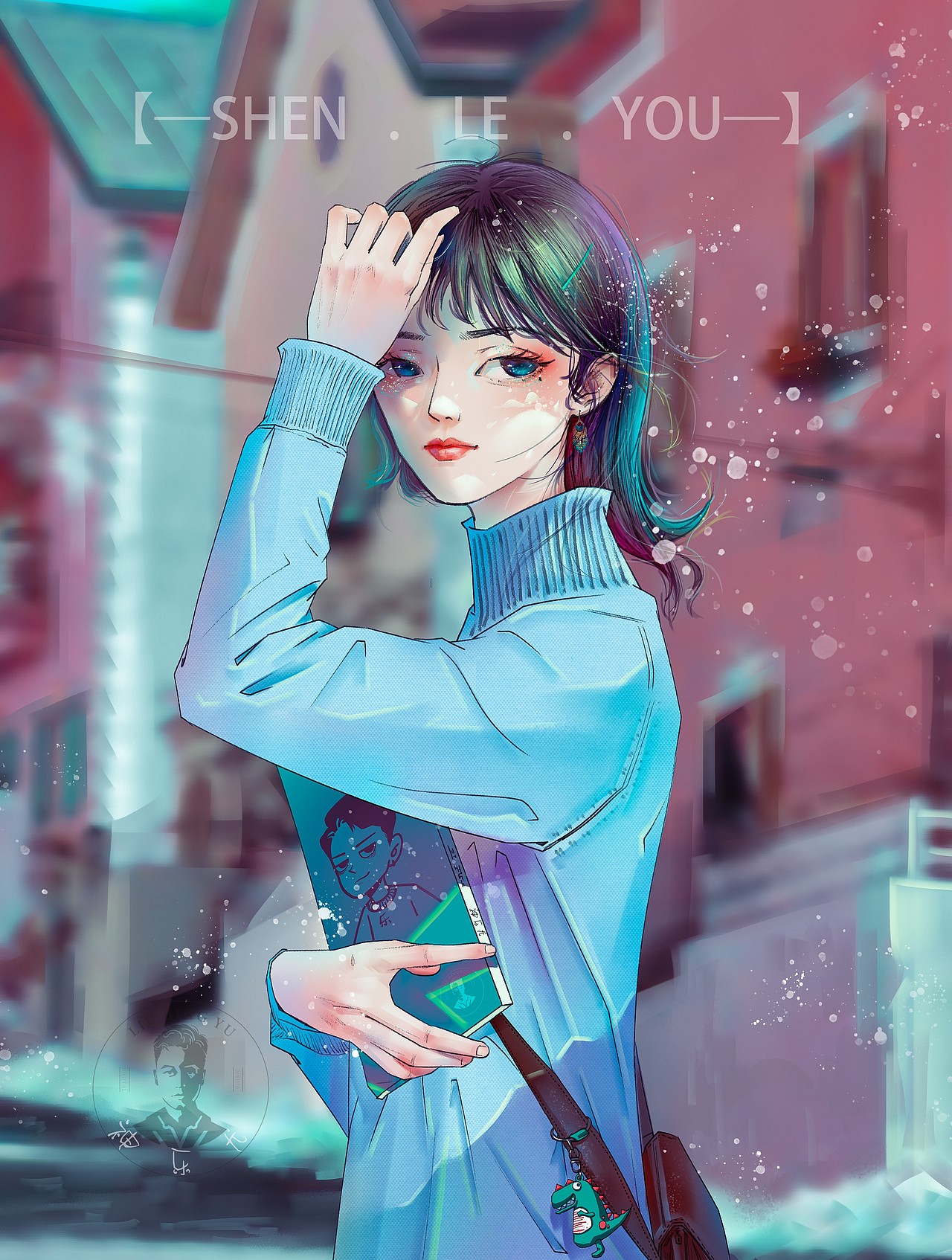 拿书的女孩（图ZMjE5Nzk5NjY4） - 创作习作 - 站酷设计师神乐尤原创素材 - 站酷ZCOOL