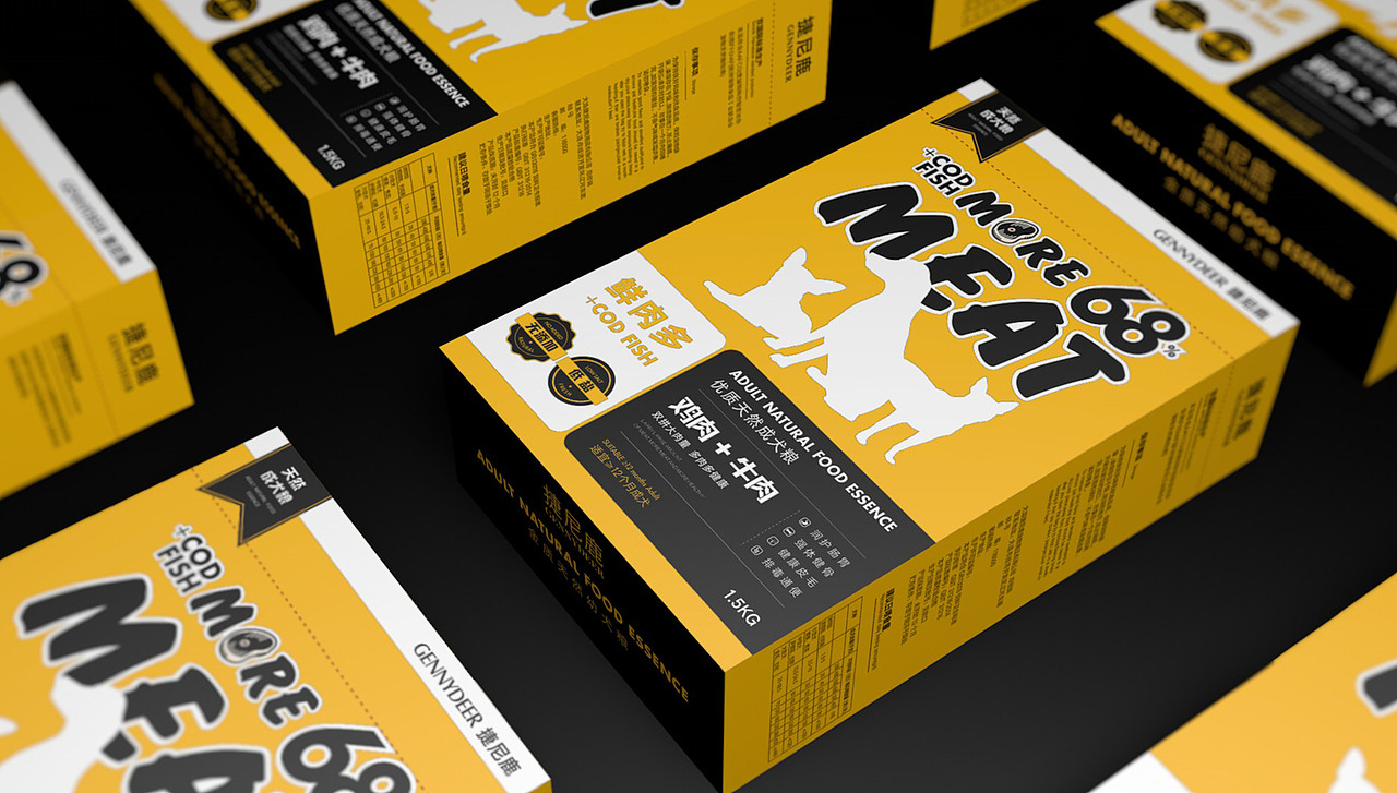 捷尼鹿狗粮包装