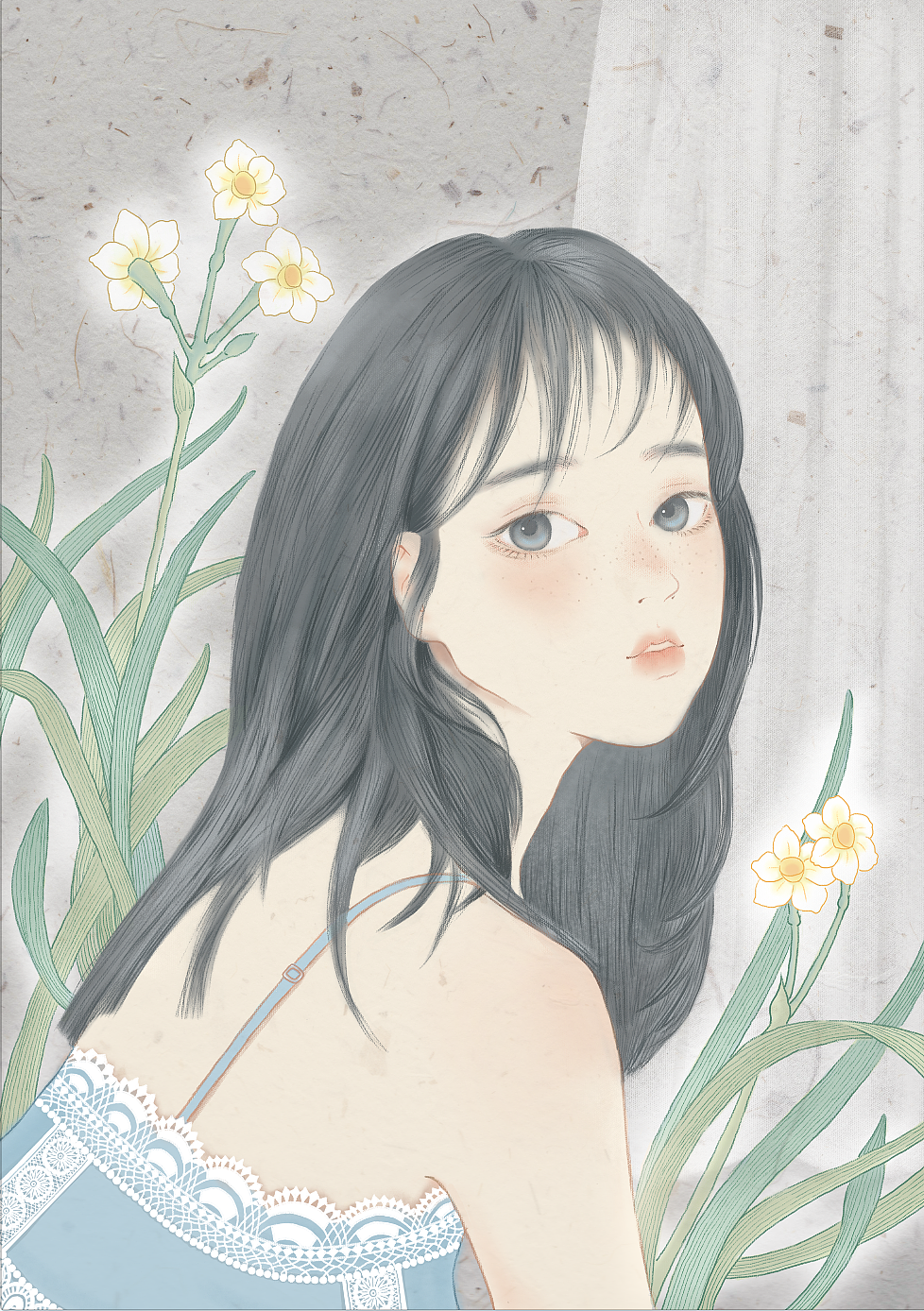 花语-水仙（图ZMTk3ODI0ODI0） - 商业插画 - 站酷设计师春羊原创素材 - 站酷ZCOOL