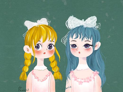 200200607美萌闺蜜头像（个人主页-ZNDUzODg1ODQ=） - 创作习作 - 站酷设计师故林520原创素材 - 站酷ZCOOL