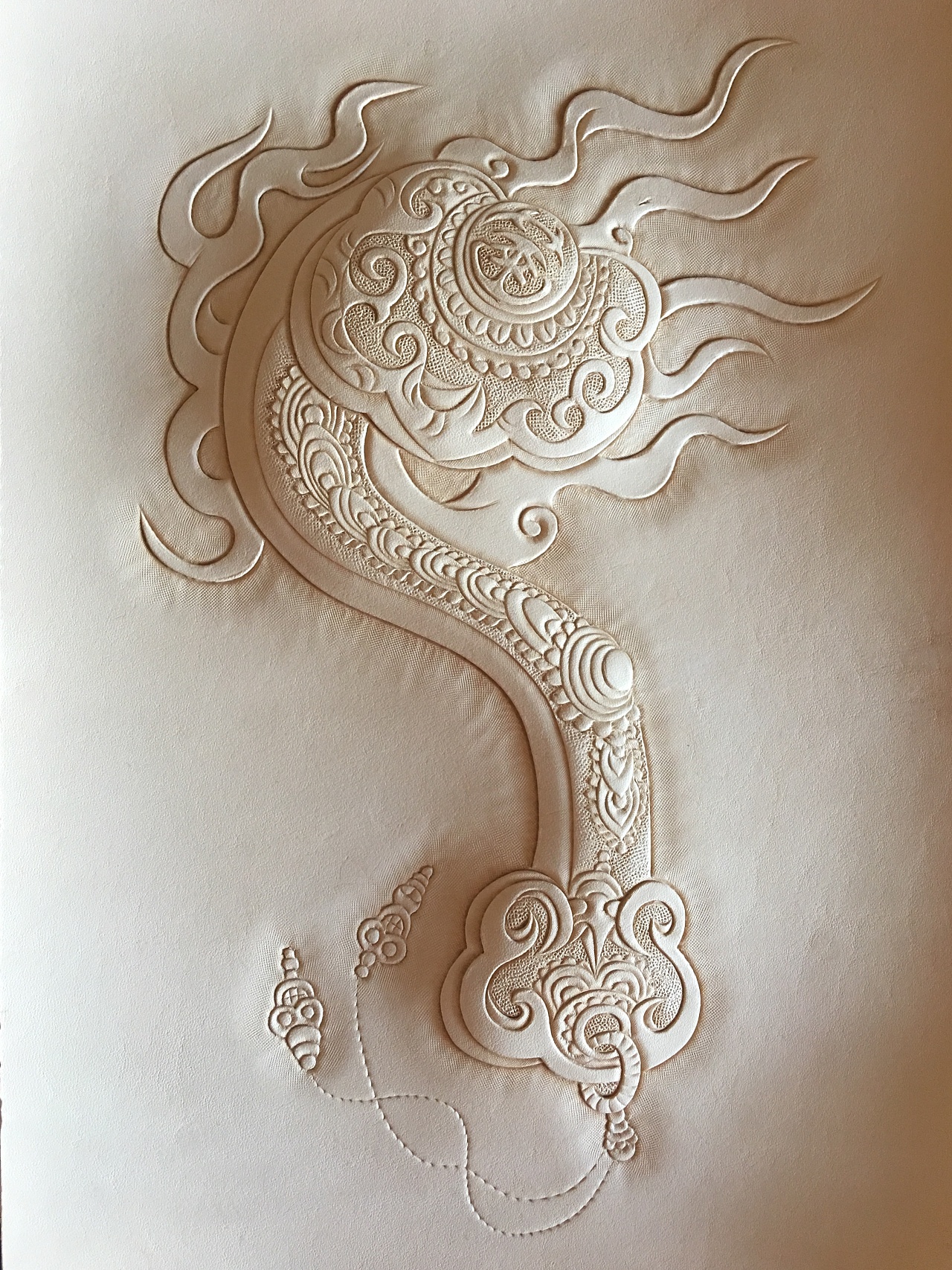 皮雕画--如意|手工艺|皮艺|斑寅 - 原创作品 - 站酷 (ZCOOL)