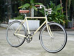 largestone象牙黃復(fù)古自行車