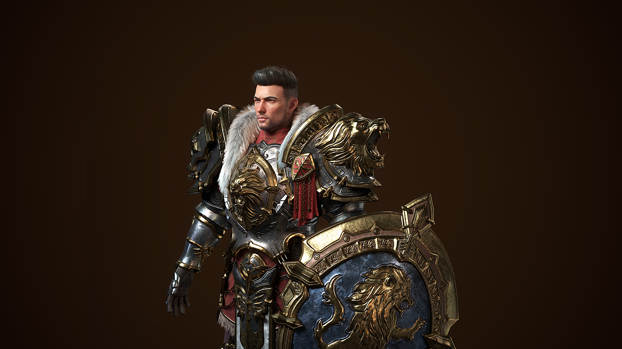 CG幻想风男性角色 盔甲战士 ABC线下游戏角色班